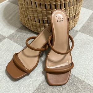 Brown Double Strap Heel